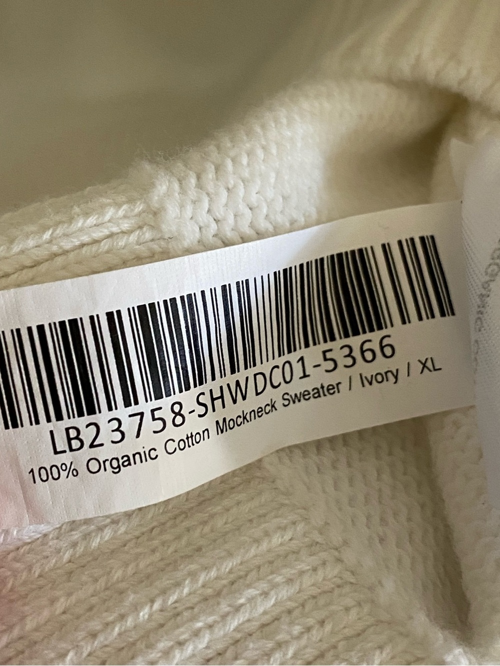 Quince 100% Organic Cotton Mock Neck Sweater White Size XL Coastal Preppy - Picture 10 of 10